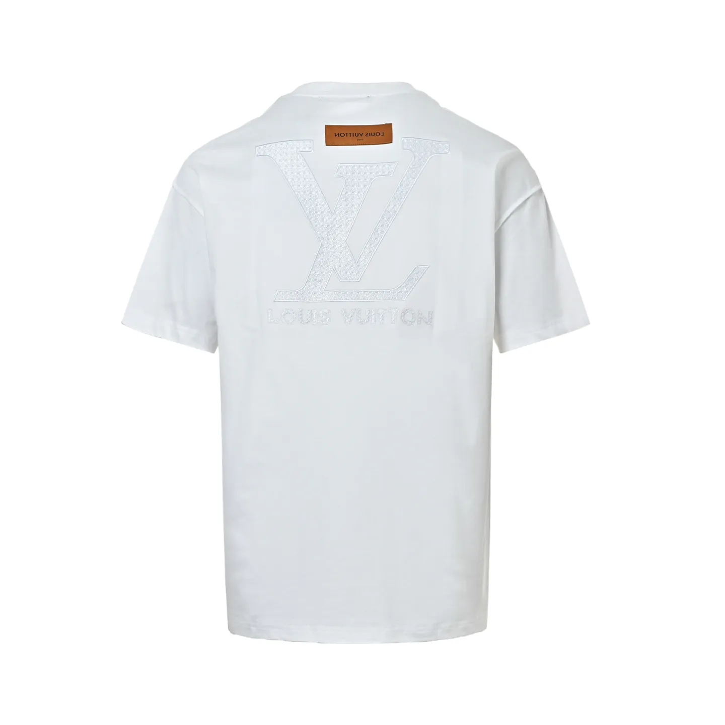 Louis Vuitton/Louis Vuitton front and back letter woven embroidered short sleeves
